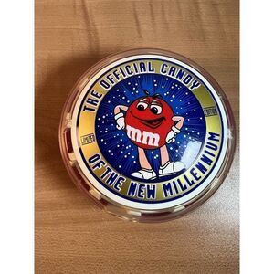 M & M 's New Millennium Push Button Battery Rotating Belt Clip Candy Dispenser.